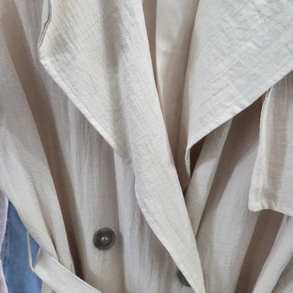 H&M Cream Double-Breasted Coat - Picture 5 of 6